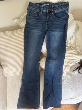 American Eagle Outfitters Dark Blue Flare Jeans